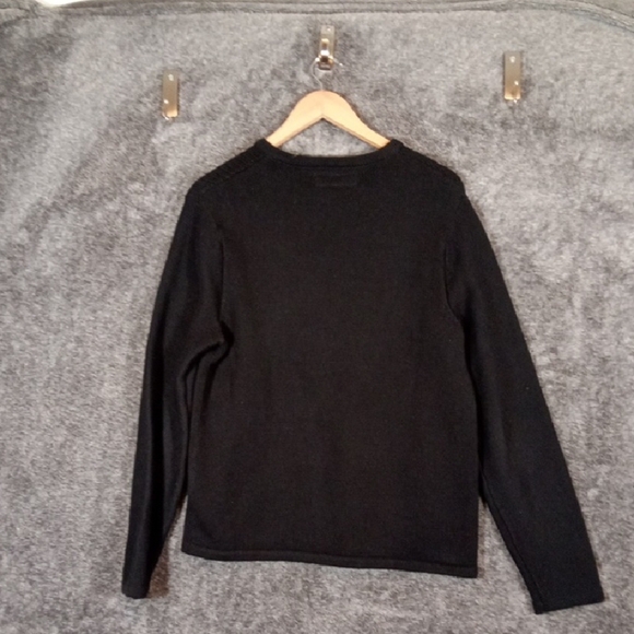 Carbon 2 Colbalt serendipity Black Vneck Sweater Cashmere Blend Mens Small - Picture 4 of 6